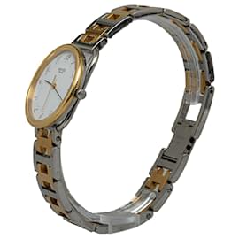 Hermès-Hermes Silver Quartz Stainless Steel Arceau Watch-Silvery,Golden
