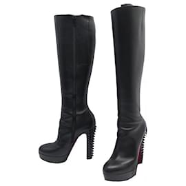 Christian Louboutin-CHAUSSURES CHRISTIAN LOUBOUTIN TACLOU BOTTES TALONS SPIKES 36.5 NOIR BOOTS-Noir