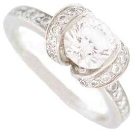 Tiffany & Co-TIFFANY & CO RIBBON GFK-RING10901 T48 WEISSES GOLD 18k Diamanten 0.88ct 4.4gr-Silber