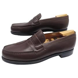 JM Weston-NEW JM WESTON LOAFERS 180 6C 40 LEATHER + LOAFERS SHOE SHAPES-Brown