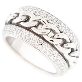 NEW PIAGET POSSESSION RING CHAIN PATTERN 54 ct gold 18k diamond 1.75 CT RING Silvery
