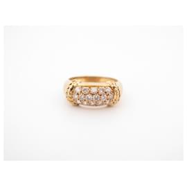 Autre Marque-anillo de diadema 52 En oro amarillo 18K 5.4grandioso 16 diamantes brillantes 0.4ANILLO ORO CT-Dorado