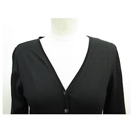 Louis Vuitton-GILET LOUIS VUITTON TAILLE 38 M EN CACHEMIRE NOIR BLACK CASHMERE CARDIGAN-Noir