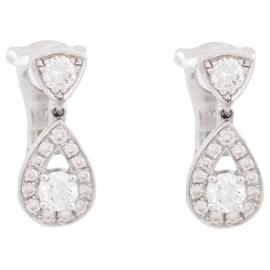 Chaumet-BOUCLES D'OREILLES CHAUMET JOSEPHINE AUBE PRINTANIERE OR 18K DIAMANT 6.1G-Argenté