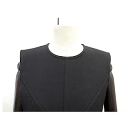 Louis Vuitton-NEW LOUIS VUITTON DRESS SIZE 38 M IN BLACK WOOL NEW BLACK WOOL DRESS-Black