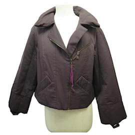 Louis Vuitton-MANTEAU LOUIS VUITTON DOUDOUNE COURTE BLOUSON T 38 M VIOLET JACKET COAT-Violet