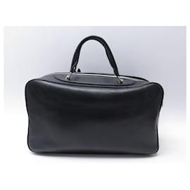 Louis Vuitton-LOUIS VUITTON NICOLAI HAND WEEKEND TRAVEL BAG BLACK LEATHER TRAVEL BAG-Black