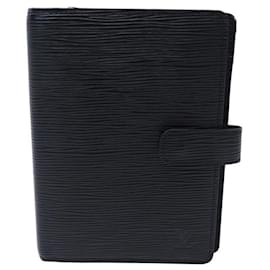 Louis Vuitton-LOUIS VUITTON COVER FUNCTIONAL DIARY HOLDER MM IN BLACK EPI LEATHER DIARY-Black