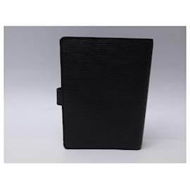 Louis Vuitton-LOUIS VUITTON COVER FUNCTIONAL DIARY HOLDER MM IN BLACK EPI LEATHER DIARY-Black