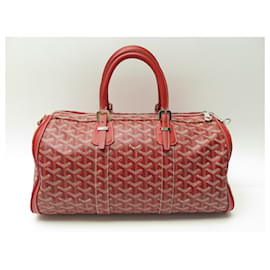 Goyard-NEUF SAC A MAIN GOYARD CROISIERE 40 DE VOYAGE TOILE ROUGE BAGAGE NEW TRAVEL BAG-Rouge