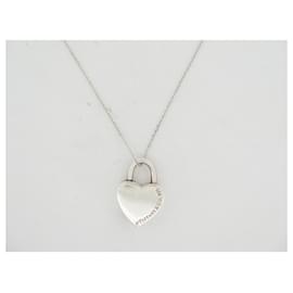 Tiffany & Co-TIFFANY & CO RETURN TO SILVER HEART PENDANT NECKLACE 925 NECKLACE-Silvery