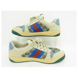 Gucci-NEUF CHAUSSURES BASKETS GUCCI SCREENER CRYSTALS 677423 37.5 IT 38 FR SHOES-Multicolore