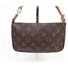 Louis Vuitton-LOUIS VUITTON HANDBAG ACCESSORIES POUCH M40712 IN CANVAS MONOGRAM BAG-Brown