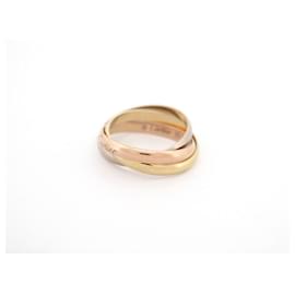 Cartier-CARTIER TRINITY PM RING 3 ORS CRB4086100 T53 GELBGOLD ROSE WEIß 18K-RING-Golden