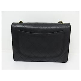 Chanel-BOLSA TEMPORAL CHANEL RABAT 1997 BOLSA CROSSBODY JUMBO CAVIAR DE COURO-Preto