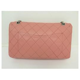 Chanel-Chanel handbag 2.55 LARGE JUMBO PINK QUILTED LEATHER CROSSBODY BAG-Pink
