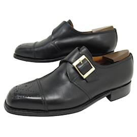 JM Weston-JM WESTON LOAFERS WITH BUCKLE 678 7.5E 41.5 wide 42 Shoe trees-Black
