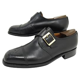 JM Weston-JM WESTON MOCASSINI CON FIBBIA 678 7.5E 41.5 Largo 42 Forma per scarpe Shoe-Nero