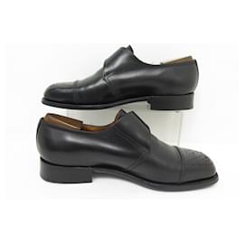 JM Weston-JM WESTON LOAFERS WITH BUCKLE 678 7.5E 41.5 wide 42 Shoe trees-Black