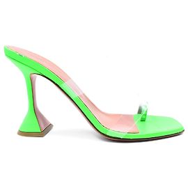 Sandales Amina Muaddi Sami Slipper Vert Fluo Vert