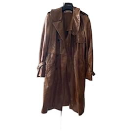 Marni-Marni-Trenchcoat aus Lackleder-Cognac