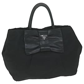 Prada-PRADA Hand Bag Nylon Black Auth ep3021-Black