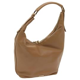 Gucci-GUCCI Shoulder Bag Leather Beige Auth ep2958-Beige