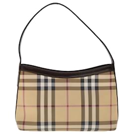 Burberry-BURBERRY Nova Check Shoulder Bag PVC Beige Brown Auth yk10295-Brown,Beige