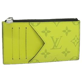 Louis Vuitton-LOUIS VUITTON Tiger Lama Monogram Coin Card Holder Yellow M30950 LV Auth ac2646-Yellow