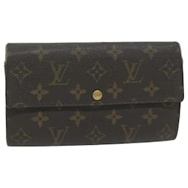 Louis Vuitton-LOUIS VUITTON Monogram Pochette Porte Monnaie Credit Wallet M61725 LV Auth 65040-Monogram
