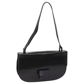 Prada-PRADA Quilted Shoulder Bag Leather Black Auth ac2657-Black