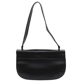 Prada-PRADA Quilted Shoulder Bag Leather Black Auth ac2657-Black