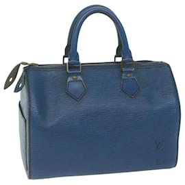Louis Vuitton-Louis Vuitton Epi Speedy 25 Handtasche Toledo Blau M43015 LV Auth 65487-Andere