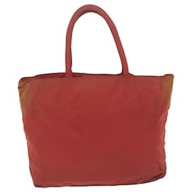 Prada-PRADA Sac à Main Nylon Rouge Auth 63900-Rouge