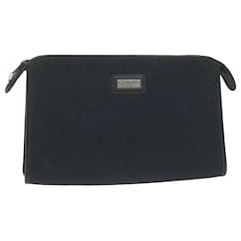 Christian Dior-Christian Dior Trotter Canvas Clutch Bag Navy Auth ep3078-Marineblau
