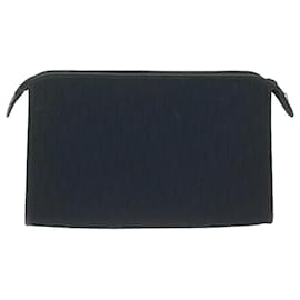 Christian Dior-Christian Dior Trotter Canvas Clutch Bag Navy Auth ep3078-Navy blue