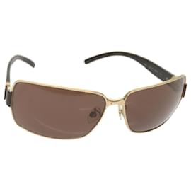 Chanel-CHANEL Sonnenbrille Metall Braun CC Auth bs11736-Braun