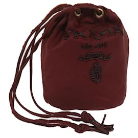 Prada-PRADA Shoulder Bag Nylon Red Auth bs11698-Red