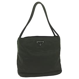 Prada-PRADA Hand Bag Nylon Khaki Auth 65169-Khaki