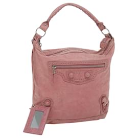Balenciaga-BALENCIAGA Covered Giant Day Hand Bag Leather Pink 204527 Auth ep2973-Pink