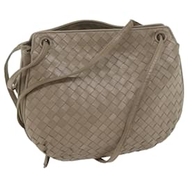Autre Marque-BOTTEGAVENETA INTRECCIATO Shoulder Bag Leather Beige Auth 63605-Beige