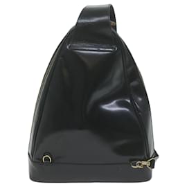Gucci-GUCCI Bamboo Body Bag Leather Black 003 2113 0027 Auth ac2614-Black