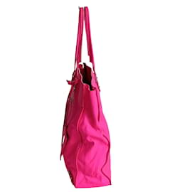 Balenciaga-Balenciaga Balenciaga Papier vertical shoulder bag in fuchsia leather-Pink