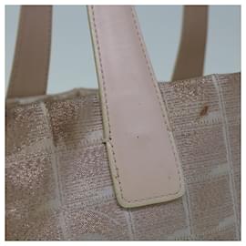 Chanel-CHANEL Neue Reiselinie Einkaufstasche Nylon Bronze CC Auth ti1502-Bronze