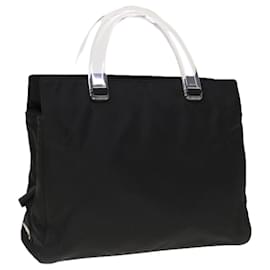 Prada-PRADA Hand Bag Nylon Black Auth 65010-Black