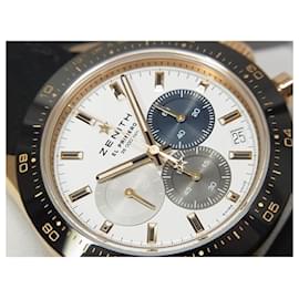 Zénith-ZENITH Chrono Master sports 18K rose gold Ref.18.3100.3600/69.C920 Genuine goods Mens-Black