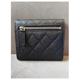 Chanel-TIMELESS/ Classic Leather Wallet-Black