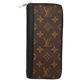 Louis Vuitton-Portafoglio Louis Vuitton Zippy verticale-Marrone