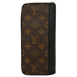 Louis Vuitton-Portafoglio Louis Vuitton Zippy verticale-Marrone