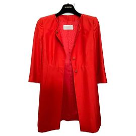 Cappotto in seta rosso Valentino Rosso